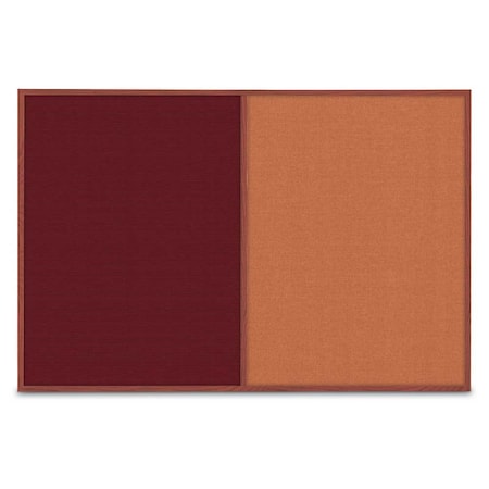 United Visual Products Slim Style Indoor Enclosed Corkboard, 42 UVRDS42SBH-GOLD-APRICOT